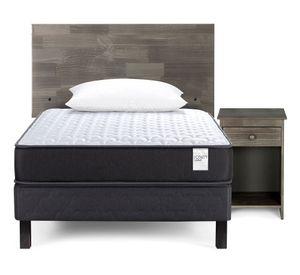 Cama europea 1 plaza Wave + set Tabor + almohada