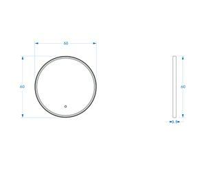 Espejo LED 60 cm