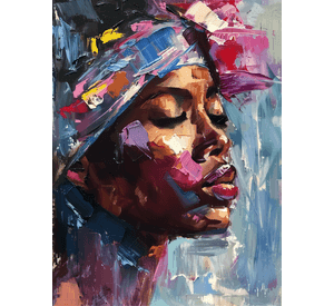 Cuadro Canvas Imagen Belleza Ébano en lienzo 85x55 cm
