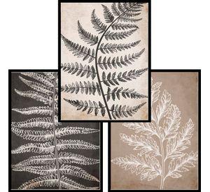 Set Folium negro simple 50x70
