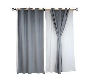 Cortina black out Luciana 140x220 cm gris