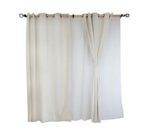 Cortina black out Luciana 140x220 cm crudo