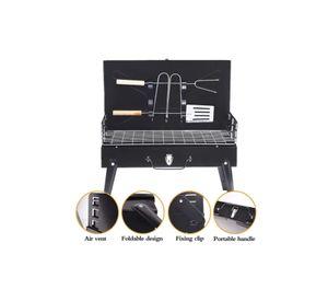 Parrilla asador de carbón plegable mini portátil para aire libre