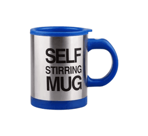 Taza Mezclador Cafe Batido Agitador Electrico Termico 450ml Azul