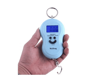Balanza Digital Para Maletas Pesa Equipaje De Mano 50kg Azul Claro