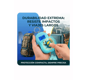 Balanza Digital Para Maletas Pesa Equipaje De Mano 50kg Azul Claro