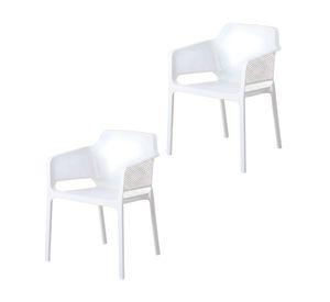 Sillas Terraza Comedor Exteriores Resistentes 80X60X59 CM Nordico Colores 2U