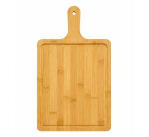 Tabla Cuadrada de Bamb con Mango Ideal para Cortar Servir y Presentar Aperitivos
