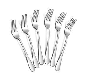 Juego de 6 Tenedores de Mesa de Acero Inoxidable