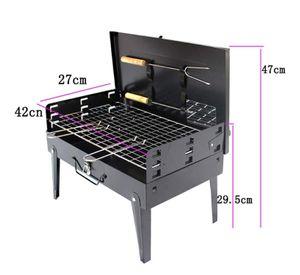 Barbecue grill Outdoor Portable Charcoal Grill Folding Cassette Grill Home Garden Patio Picnic BBQ