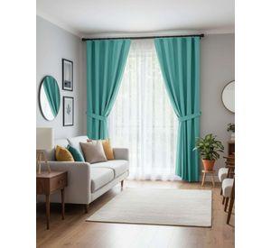 Juego de Cortinas Blackout Premium Engomadas m8