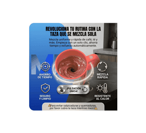Taza Mezclador Cafe Batido Agitador Electrico Termico 450ml Rojo