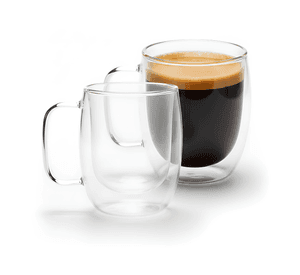 Pack 2 Tazas Transparente Vidrio Café Té Multiuso 200ml