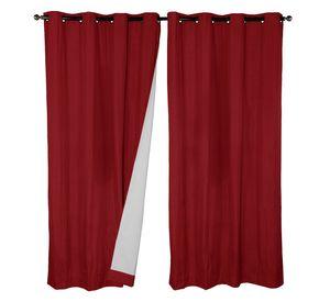 Set 2 Cortinas B.O Microfibra Rojo