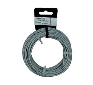 Cable de acero galvanizado  1 x 19" x 3.0 mm x 10 m 1 Unidad