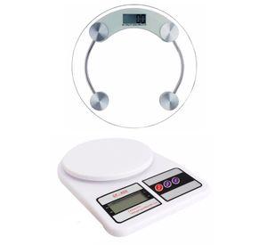 Pesa de vidrio templado + pesa de cocina