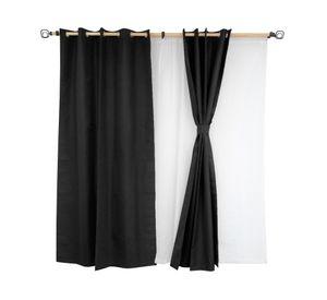 Cortina black out Muguet 140x220 cm negro