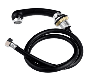 Llave Monomando Ducha Para Lava Pelo Fijo Peluqueria Plateado Con Negro