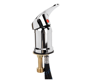 Llave Monomando Ducha Para Lava Pelo Fijo Peluqueria Plateado Con Negro
