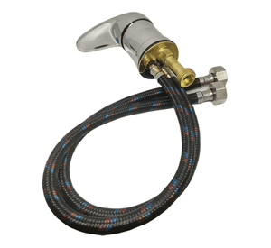 Llave Monomando Ducha Para Lava Pelo Fijo Peluqueria Plateado Con Negro