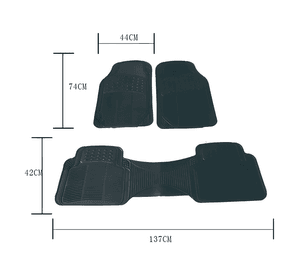 Alfombra Piso De Goma Auto Universal 3 Piezas Camello