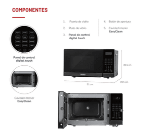 Microondas HeatTouch 20 Litros THOMAS TH-MW20DN