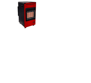 ESTUFA GAS 11-15K, MARCA GLC COLOR NEGRO y EN COLOR ROJO