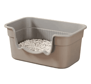 Arenero Grande Semiabieta Bandeja Sanitaria De Gato Con Pala Gris