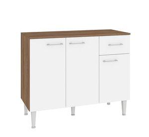 MUEBLE BASE EVANDRO 105 CM BLANCO 3 PUERTAS 1 CAJON