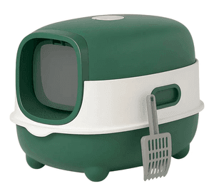 Arenero Gato Roro Caja De Arena Cerrada Baño Sanitario Gatos Roro Color Verde - 1000246