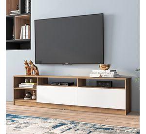 RACK TV MOYAN LIGHT 75 PULGADAS CAF CON 2 PUERTAS BLANCAS