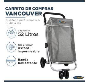 Carrito Compras Plegable Premium Supermercado Feria Cooler Color Gris