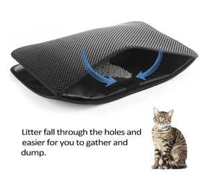 Alfombra Atrapa Arena Para Areneros Gatos Mascotas Xl Negro