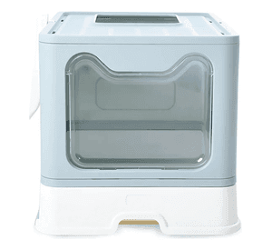 Arenero Caja De Arena Para Gatos Baño Arenero Gato Cerrado Azul Menta