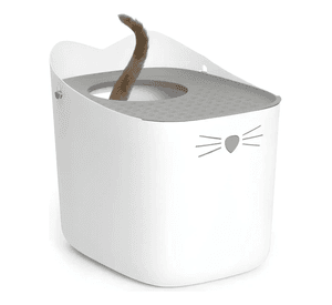 Baño Cerrado Litera Gato Apertura Superior Pixi Box Catit Color Blanco/gris #44081