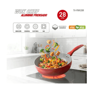 Wok 28cm Aluminio THOMAS TH-MWK28R