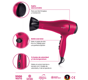 Secador de pelo Tourmaline Styler SIEGEN SG-3031C01