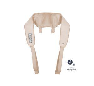 Masajeador de cuello y hombros Shiatsu Recargable con calor Beige Ozu