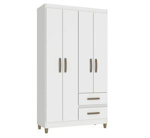CLOSET LISBOA BLANCO 4 PUERTAS 2 CAJONES