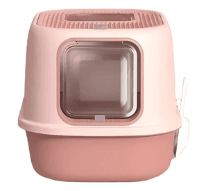 Caja De Arena Para Gatos 52 X 40 X 39 Bandeja Para Mascotas Rosa
