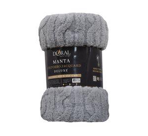 Manta Chiporro Jacquard gris 127x152 cm