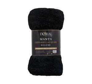 Manta Chiporro Jacquard nébula negro 127x152 cm 1 un.