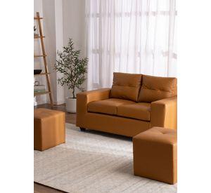 Sofá 2 cuerpos + 2 Pouf Lucca PU