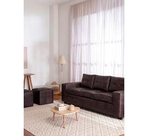 Sofá 3 cuerpos + 2 Pouf Lucca PU