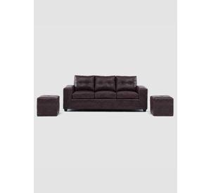 Sofá 3 cuerpos + 2 Pouf Lucca PU