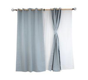 Cortina black out Muguet 140x220 cm gris perla