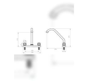 Combinacion Llave Grifo Doble Para Lavaplatos Arizona PMB