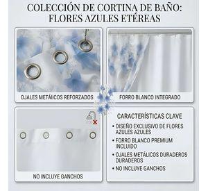 CORTINA DE BAÑO PREMIUM 180X180 CM CON FORRO BLANCO CB28
