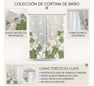 CORTINA DE BAÑO PREMIUM 180X180 CM CON FORRO BLANCO  CB35