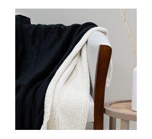 Mantas Coral Pop Sherpa negro 127x152 cm